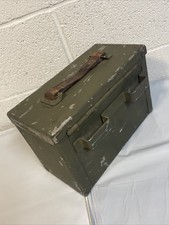 WW2 Ammo Box Chest Aluminum .50 Cal M3A4 Hand Cart Can US Army Military Vtg M3 picture
