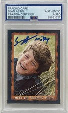 Sean Astin Signed 1985 Topps Meet The Goonies Mikey Movie Trading Card 2 PSA/DNA picture