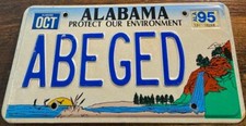 ABEGED Vanity License Plate Alabama ABE GED Instructor Adult Education  picture
