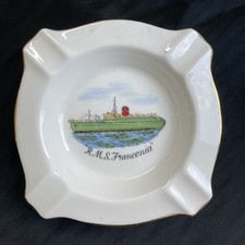 Ocean Liner Collectible Ashtrays Salisbury Bone China RMS Franconia Cunard Line picture