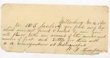 1860 Millersburg PA Handwritten Letter Logging AS Jacobs WJ Thompson Business picture
