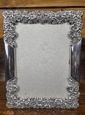 Vintage Brighton Picture Frame Silver Floral 5x7 Decorative Photo Frames picture