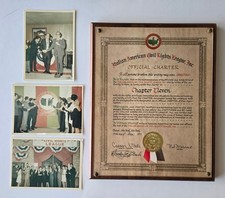 1971 Italian American Civil Rights League Plaque & Photos - Mafia Joseph Colombo picture