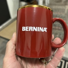 Rare Vintage Red Bernina Sewing Coffee Cup Advertising Memorabilia  picture