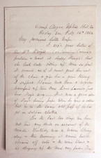 1862 Civil War letter Camp Auger at Upton Falls Virginia picture
