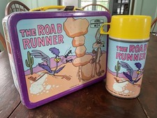 VINTAGE THE ROAD RUNNER LUNCHBOX AND THERMOS picture