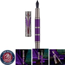 Hongdian D5X Purple Fountain Pen - Qin Dynasty Inspired Fine Nib Luxury Set picture