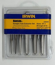 Irwin Industrial Tools #53645 Hanson Screw Extractor Set 6 Piece NEW sealed pack picture