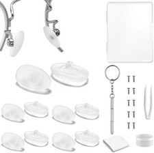 Eyeglass Nose Pads,BEHLINE 5 Pairs Screw-in Soft Silicone Glasses Replacement No picture