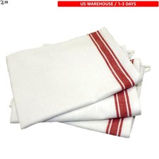 Charming Red Stripe Cotton Dish Towels - 18x28”, Set of 3 Vintage Essentials picture