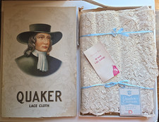 Vintage Quaker Lace Table Dinner Cloth 63”x83