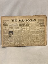 January 26, 1933 The Saratogian Newspaper *RARE* picture