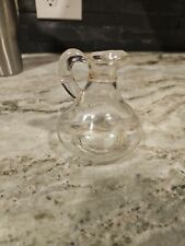 Vintage Clear Glass Cruet with no stopper small vinegar pitcher  picture