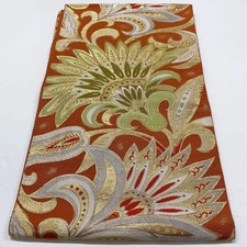 6903# Japanese Vintage Fukuro Obi Belt Kimono Fabric Silk Traditional picture