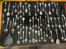 Lot 100+ Vintage Souvenir Spoons Rolex Bucherer 1933 Worlds Fair Silverplate picture