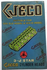 JECO Cylinder Heads Vintage Original Advertising Tin Sign  India picture