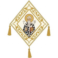 Handmade Embroidery Epigonation Vestment with Saint Nicolas Icon picture