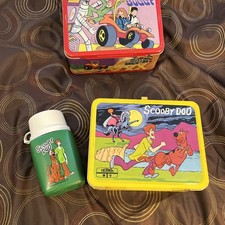 1973 SCOOBY DOO Hanna Barbara  Cartoon TV LUNCHBOX w/ KING SEELEY THERMOS picture