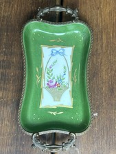 Vintage Limoges Peint a la Main France Porcelain Trinket Tray Signed picture