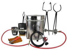 16 KG Gas Metal Melting Furnace Kit Foundry Copper Crucible Tongs Gas Forge picture