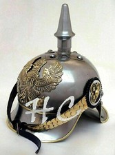 Antique Base German Prussian Leather PICKELHAUBE Vintage WWW FR Helmet Handmade picture