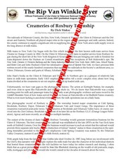 Creameries of Roxbury Twp NY Catskill Mountains 20 pgs 2007 Ulster & Delaware RR picture