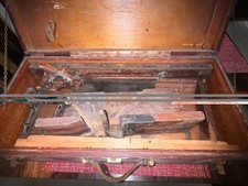 Antique Perfection No. 556 Miter Box w/ E.C. Atkins Saw Carpenter Tool Chest Set picture