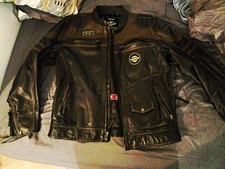 Harley-Davidson Genuine MotorClothes Riding Gear Black Leather Jacket 2XL picture