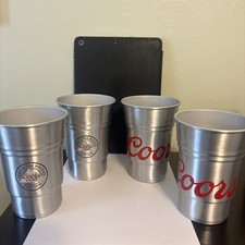 COORS  Beer  Aluminum Cups  SET of 6   22 Ounces picture