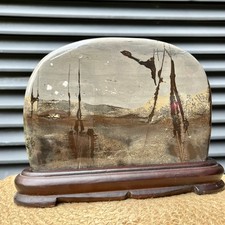 Polished Scenic Stone Natural Pattern Display Art Home Decor 4.7 lb picture