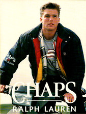 1997 Chaps Ralph Lauren Vespa Male Model Blue Jacket Photo VINTAGE PRINT AD picture