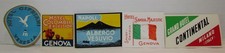 5 Vintage Italy Luggage Labels Genova, Venezia, Milano picture