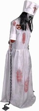 Life-Size 5.2-Ft Animatronic Convulsing Nurse by Tekky Halloween Decoration with picture