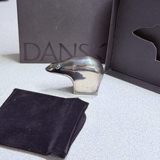 VTG Dansk Gunnar Cyren Silver Zoo Polar Bear Silverplate Japan 02166 W/ Box picture