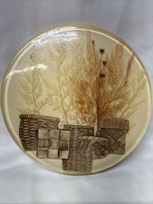 Vintage Basket & Flowers Lucite Resin Utensil Trivet Hot Plate & Spoon Rest picture