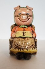 Vintage Enesco Granny Pig In Rocker
