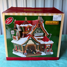 Lemax The Elf Workshop Illuminated LED  Christmas Village Building Box picture
