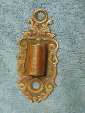 Antique Ornate Brass Oil Lamp Wall Bracket Holder picture