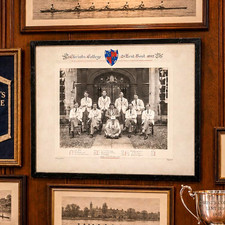 Framed Antique Christ’s College Cambridge Rowing Crew Photograph English Sports picture