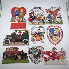 Vintage Valentine's Day Cards - Germany & USA - Car, Scooter, Plane, Boat Themes picture