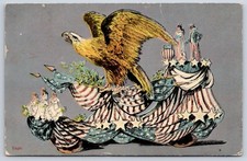 Antique Eagle Patriotic P.o.p. Parade Float Uncle Sam 1910 picture