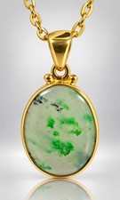 Chakra Healing Stone, Uvarovite Green Garnet in Prehnite from the PHILIPPINES  picture