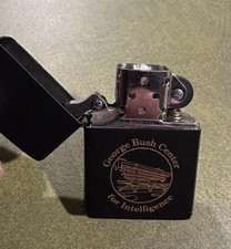 Authentic 1999 CIA Bush Center for Intelligence Black Lighter w/ Case picture