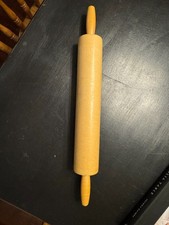 Vintage ROWOCO Wood Rolling Pin Made in Canada Farmhouse Kitchen Baking Tool picture