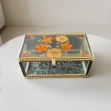 Vintage Pressed Flower Trinket Box picture
