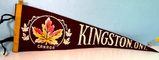 Vintage Kingston Ontario Canada Pennant Maple Leaf Logo 20