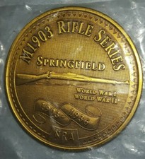 Vintage M1903 Springfield Rifle Series Challenge Coin WWI / WW2 NRA-Collectible  picture
