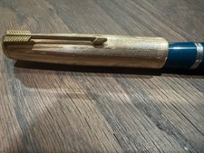 Vintage Parker 51 Vacumatic Dark Blue 1/10 12 K Gold Filled Cap 14k Nib picture