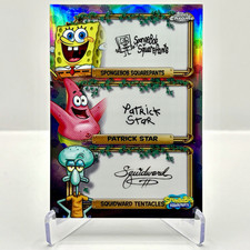2025 Topps SpongeBob Chrome VIP Trio Triple Auto SpongeBob/Patrick/Squidward picture