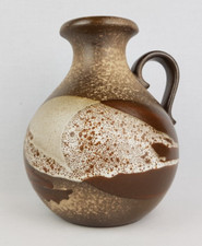 Vintage SCHEURICH KERAMIK Speckled Brown Vase 495-20 West German Pottery 1960s picture
